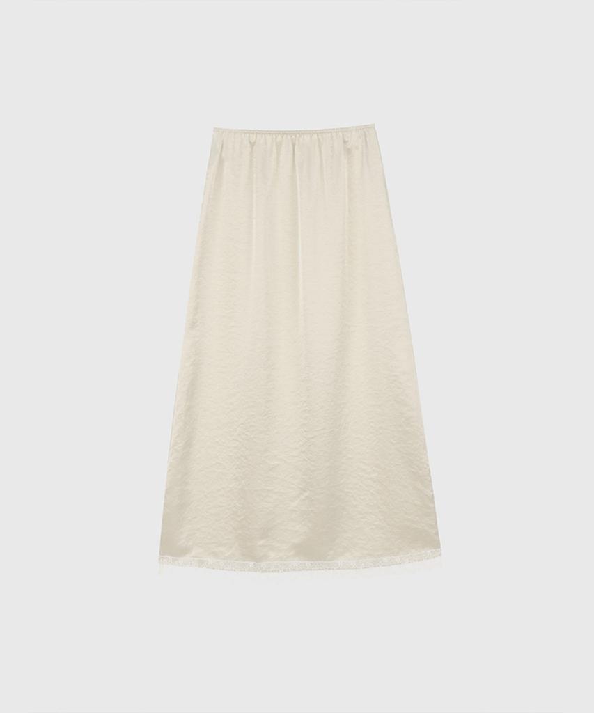 Kwinseulaebis Spitzen Satin Spitze Midi Rock