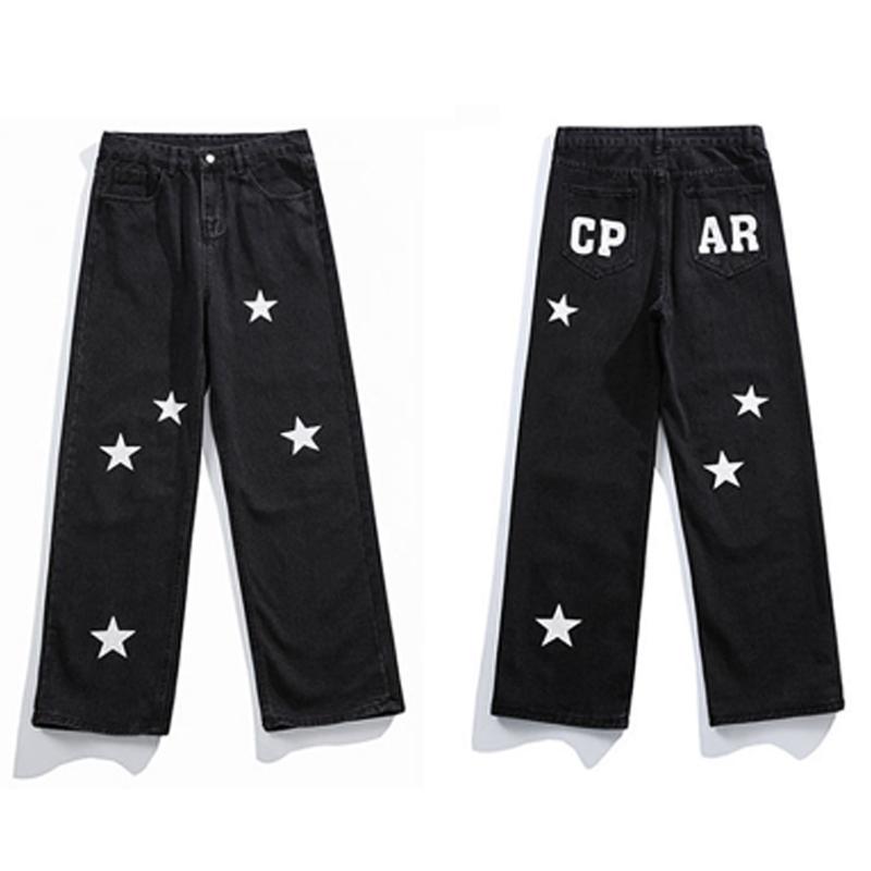 Men's Y2K Fashion Trend Clothing Printed Baggy Straight Vintage Trousers Jeans For Men Casual Denim Pants Streetwear Man Sweatpants
