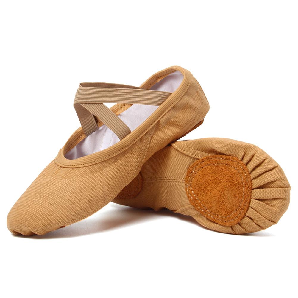 Chaussures de Ballet en toile à semelle souple pour filles, pantoufles de danse, chaussures de ballerine pour enfants, chaussures de danse pour femmes