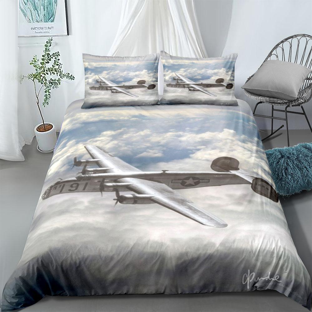 Weltkrieg Luftschlacht Bettbezug Set King Queen Double Full Twin Einzelgröße Jungen Bettwäsche Set