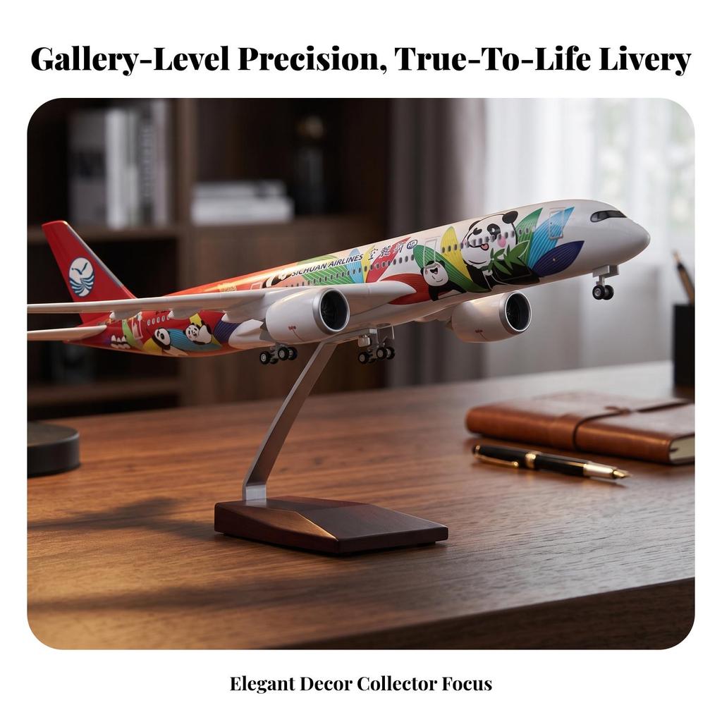 Airplane Model with Stand Long-Lasting for Office, Aviation Enthusiasts