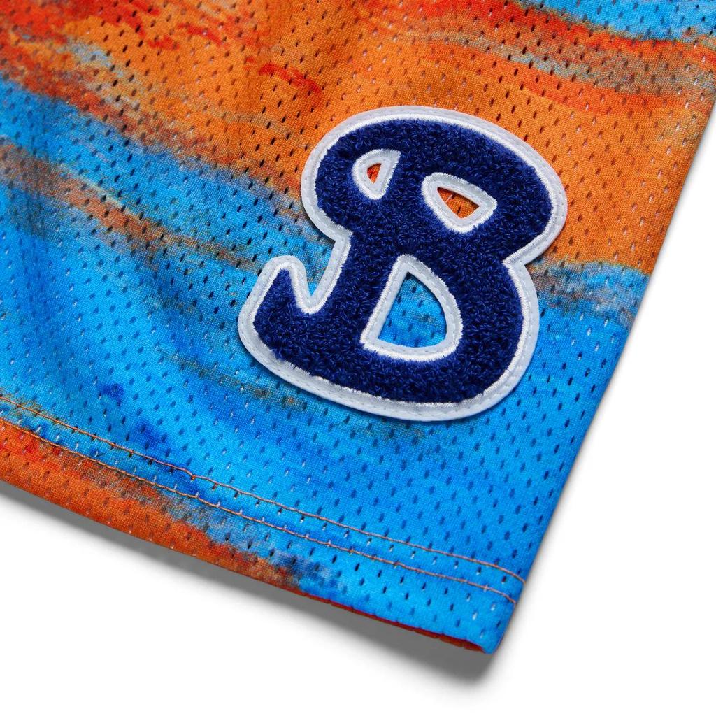 BKTSQD Heren Sneldrogende Mesh Hardloop-/Fietsbroek - Olieverf Stijl