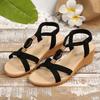 Summer Beach Casual Sandals for Women Bohemian Style Non Slip Wedge Sandals Woman Plus Size Lightweight Outdoor Sandalias Mujer