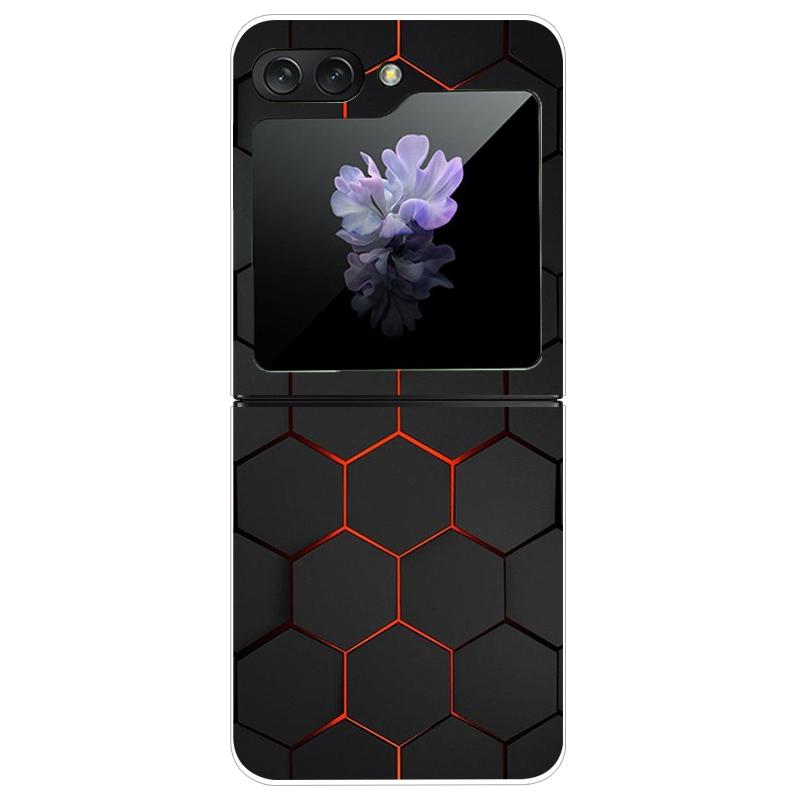 For Samsung Galaxy Z Flip 5 5G Case Cute Transparent PC Hard Case Back Cover For Samsung ZFlip5 Z Flip 5 Phone Coque Flip 5 Capa
