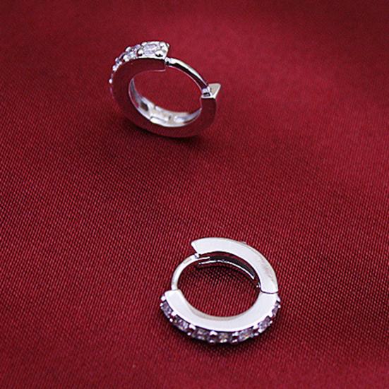 Örhängen Runda Trendiga Legering Enkel Rad Strass Örhängen för Bankett