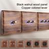 Enchufe Retro con Interruptor Madera Maciza Panel de Control para Conducir Estilo Retro UE/Francia/Reino Unido 1 Toma 2 Tomas Doble Control Interruptor de Pared de Madera Maciza