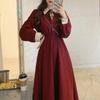 Robe féerique Vintage pour femmes, automne, manches longues, rétro, français élégant, décontracté, fête, une pièce, coréen, hiver 2023