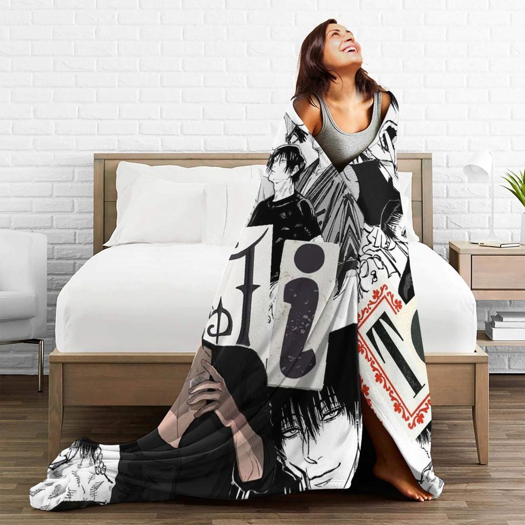 T-Toji Fushiguros Manga Knife Blankets Soft Warm Flannel Throw Blanket Cover for Bed Living room Picnic Travel Home Couch