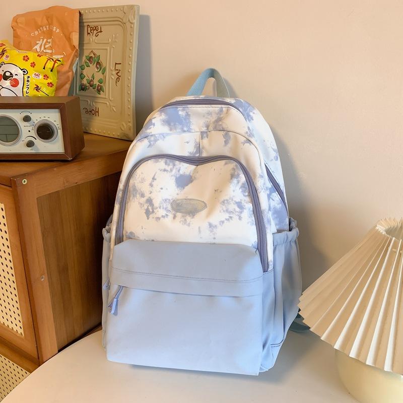 Sac d'école Fille Collégienne Grande Capacité Sac à dos Lycée Graffiti Mignon Lycéen Étudiant universitaire Sac à dos Décontracté