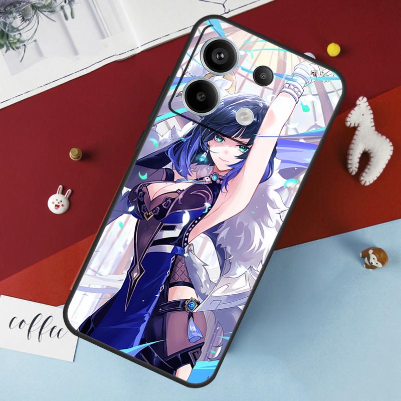Genshin Impact Yelan Hoesje Voor Xiaomi Redmi Note 14 Pro 13 12 11 10 15 Pro Plus Redmi 15 14C 10C 12C 13C 15C Cover