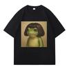 Vtipný potisk žáby Y2K trička Unisex Letní Gotické Pop Ležérní Módní topy Unisex Harajuku Trička s krátkým rukávem Dospívající