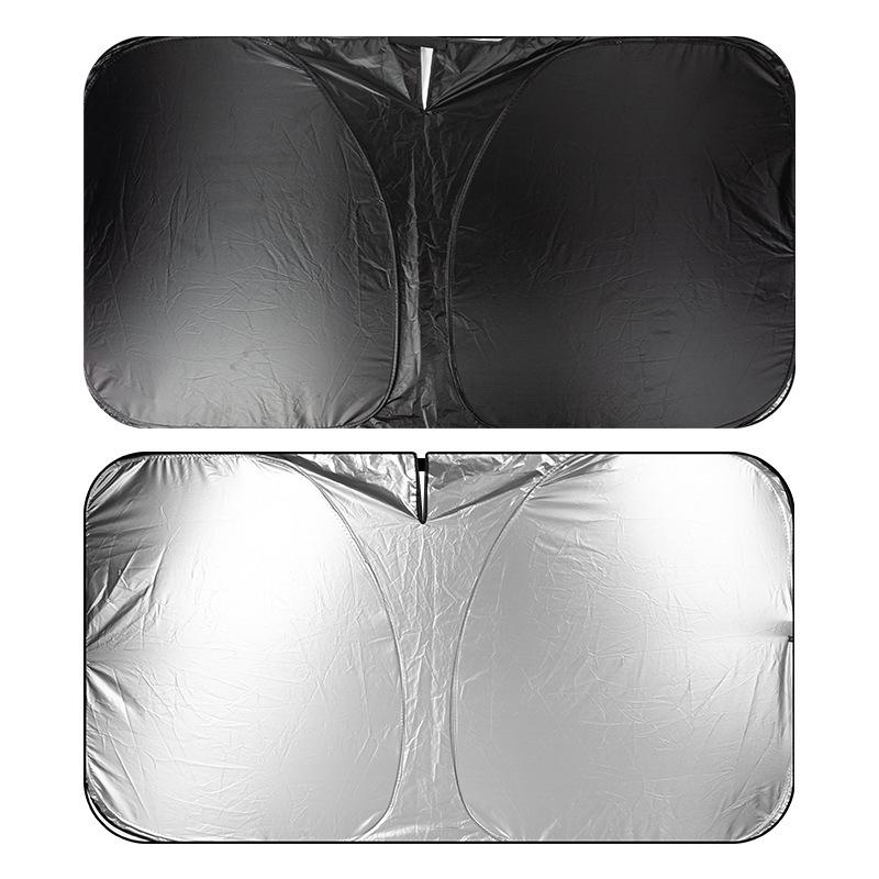 TItanium Silver Folding Car Sunshade for Front Windshield Sun Protection and Heat Insulation