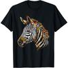Zebra Colourful Art Animal Zoo Zebra T-Shirt