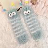 Caterpillar Plyschgolvsockor, Roliga Djur Knähöga Toffelsockor, Ultramjuka för Kvinnor Män Tonåringar, Mysig Unisex-present Julstrumpa