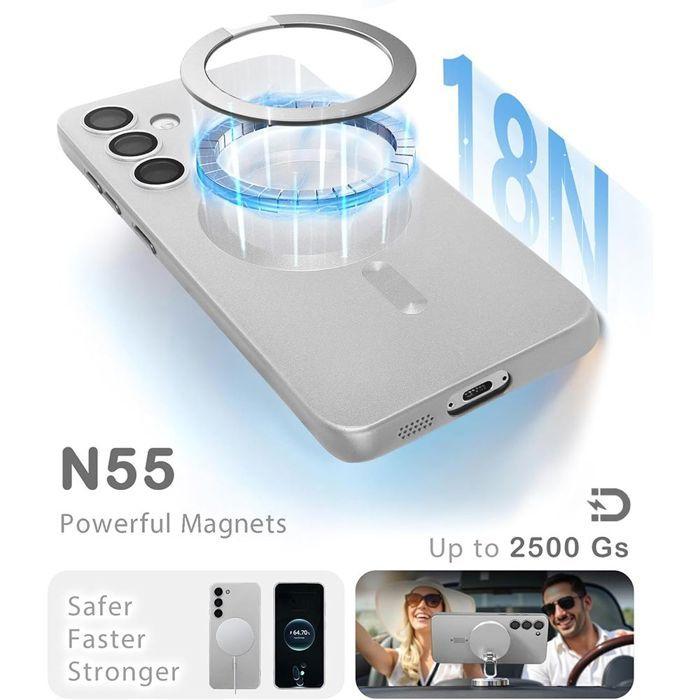 Protective Case - BOOLING - for Samsung Galaxy A17 4G/5G - TPU with Silver Magnetic Ring - 2 Screens