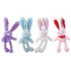 Plush Pendant Stuffed Animal Toys Plush Rabbit Keychain Key Chain Pulling Rabbit Plush Toy
