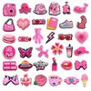 Trendy Pink Detachable Shoe Buckles for Hole Shoes Sandal Shoes Party Favors Shoe Decoration Set Adorable Style Shoe Charm 37Pcs