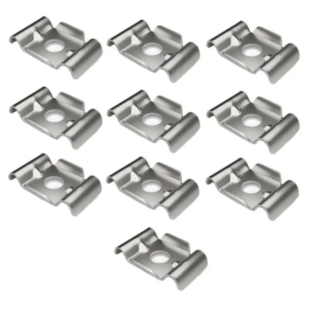Stainless Steel Material Fence Attachment Clamps Anti-theft Design Mesh Fixing Mesh Fence Bracket Metal Bracket 10X Quantity