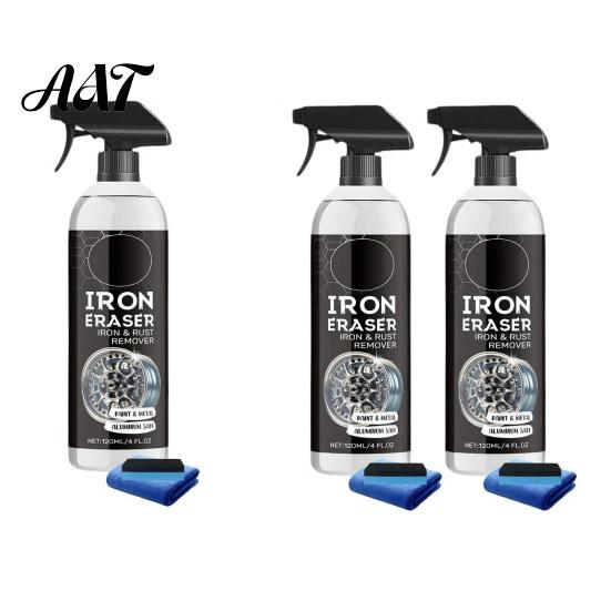 Iron Eraser Rust Spray Remover for Car Wheels, Fast Acting And Paint Brake Dust Cleaner, Metal Fallout Auto Hardware Removal Solution Cars