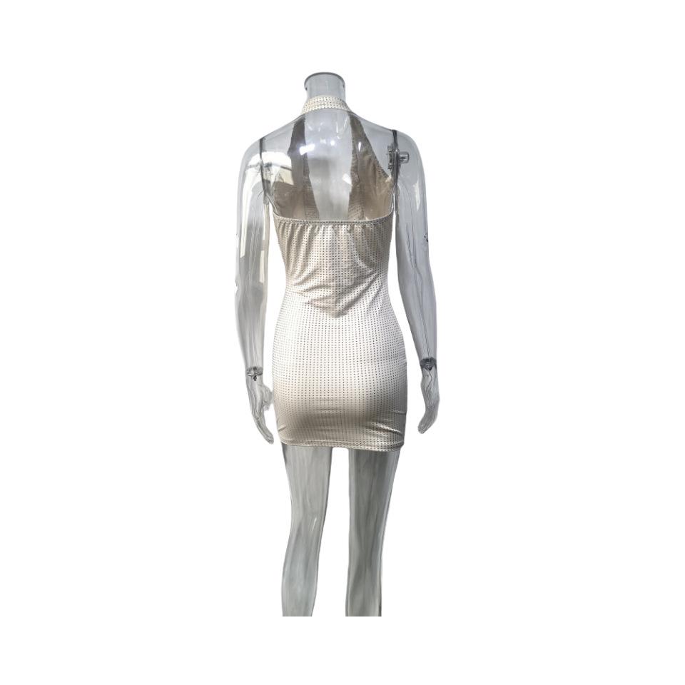 Ανοιξιάτικο 2025 Σέξι Φόρεμα Bodycon με Λαιμόκοψη Halter, Ανοιχτή Πλάτη, Χωρίς Μανίκια για Γυναίκες: Ευρωπαϊκό & Αμερικάνικο Στυλ