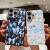 Coque TPU à motif nœud papillon pour iPhone 16 16e 15 Pro Max 14 13 12 11 Housse de téléphone antichoc en silicone souple