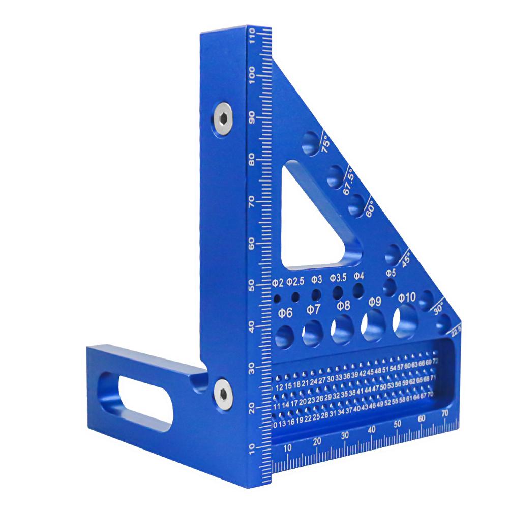 Aluminium Legierung Multi Winkel Mess Lineal Holzbearbeitung DIY Gehrung Dreieck-Lineal Utility Scribing
