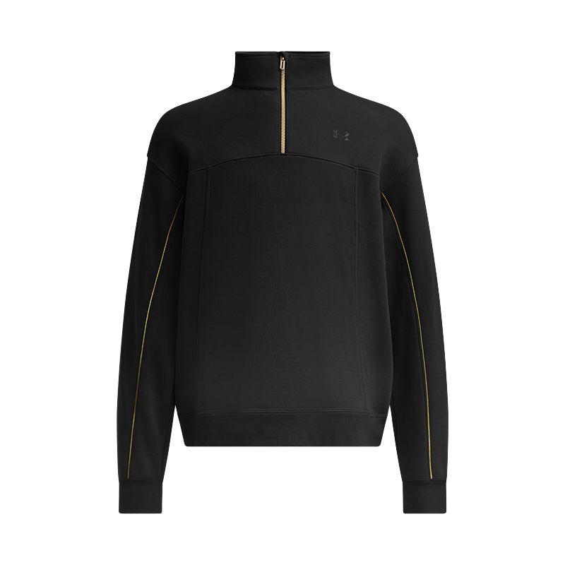 Under Armour Casual Sports Series Half-Zip Fashion Simple Stand Collar Pullover Logo Sweatshirt Men sweatshirt Black 6006005-001