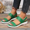 Large size thick-soled flat-soled sandals women's shoes 2025 new foreign trade one-word belt casual fish mouth flat-soled sandals