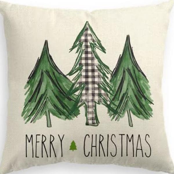Nieuw Kerstboom Bedrukt Kussensloop Home Kussenhoes Kerstdecoratie Bank Kussensloop