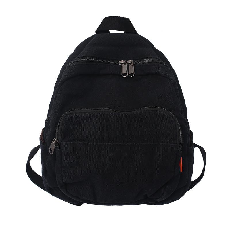 Schoolbagins Wind Schoolbag Female Simple Japanese Korean Version Student Retro Washed Canvas Casual Backpack Mori Backpack Female