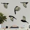 Yousheng 5 Pcs Wooden Flying Bird Wall Art Rustic Scandinavian Style Birds Wall Hanging Decor for Living Room Bedroom Kitchen Office Decor