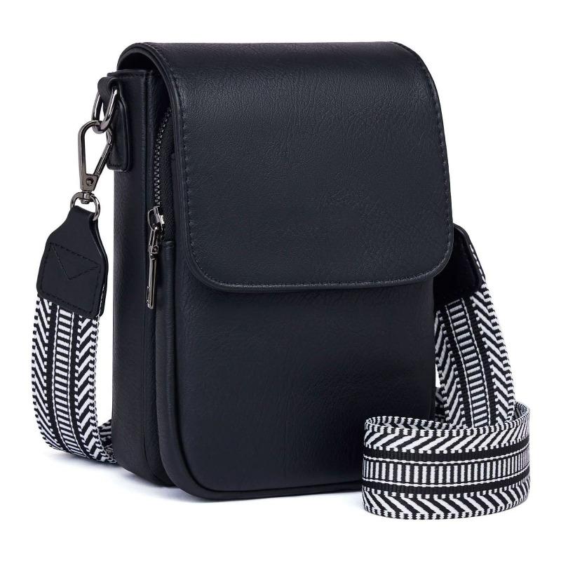 Houlder Messenger Multi-zipper Messenger Bag Women's Shoulder Bag Retro Leather Women's Messenger Bag Adustable Versatile