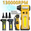 130000RPM 4v1 Násilný ventilátor se 3 tryskami a bočním osvětlením 8000mAh Bezdrátový ofukovač vzduchu Mini Turbo Jet Fan Závěsný na opasek Kempingové ventilátory