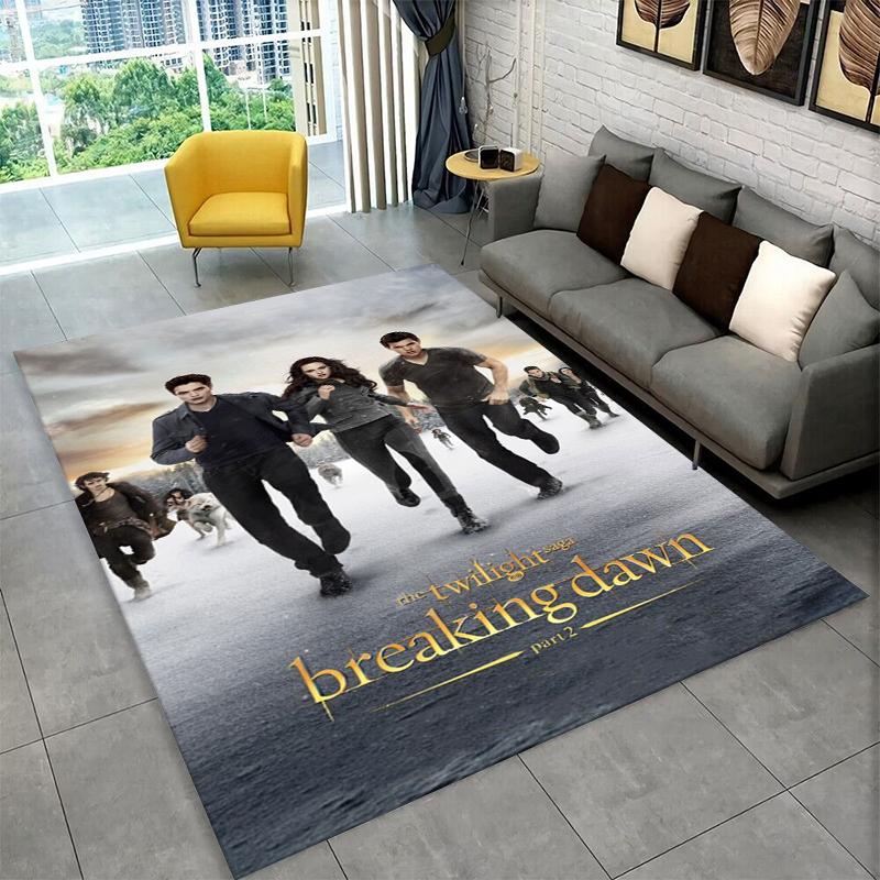Klassische Twilight Saga Edward Bella Teppich für Spielzimmer Schlafzimmer Wohnzimmer Sofa Heimdekoration, Kinder Teppich rutschfeste Fußmatte