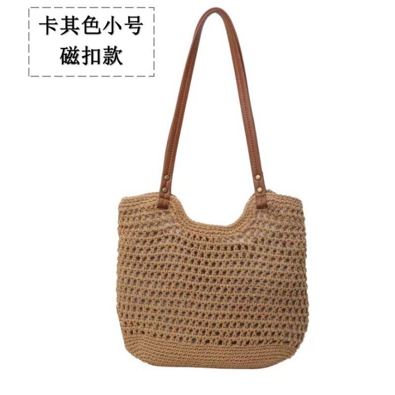 Premium stro geweven tas dames handgeweven tas grote capaciteit schoudertas strandtas dames tas