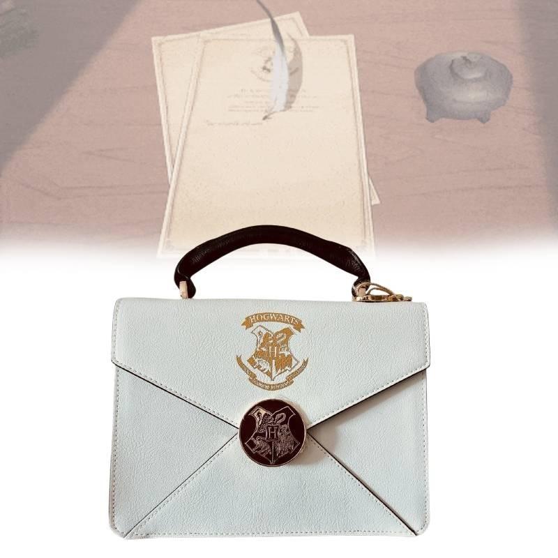 Stylish Hogwarts Inspired Themed White Pu Envelope Shoulder Bag For Trendy Everyday Use