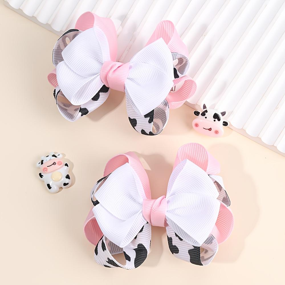 2pcs Colorful Hair Bow Clips for Women, Elegant Grosgrain Ribbon Bow Hair Barrettes for Daily Wear, Durable Hairpins, Stylish Hair Accessies for Gifts