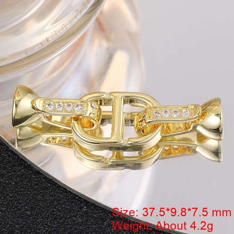 Juya Handmade Gold Silver Plated Fastener Bail Connector Clasps Accessories For Needlework Pearls Beads Jewelry Making