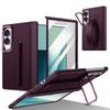 For Samsung Galaxy Z Fold 8 Wide 5G Wristband Hinge Lens Holder Phone Case Outer Screen Glass Film Protection Shockproof Cover