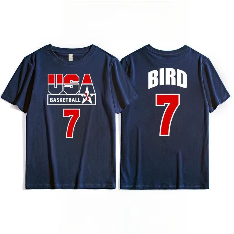 1992 Dream Team T-shirt Amerikansk Herrbasket Tränningstopp Vintage Dream One Sport Fritid Bomull Kortärmad