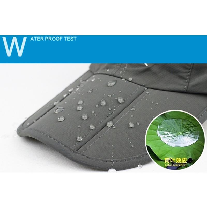 Wasserdichte Outdoor Sport Baseballkappe Unisex Frühling Sommer Schnelltrocknend Atmungsaktiv Faltbar Radfahren Sonnenhut
