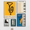 Jazz Club Piano Keys Insegnante di musica Classe Wall Art Canvas Painting Nordic Poster e stampe Immagini a parete per la decorazione del soggiorno
