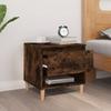 Nightstand Smoked Oak 50x46x50 Cm Wood Based Material