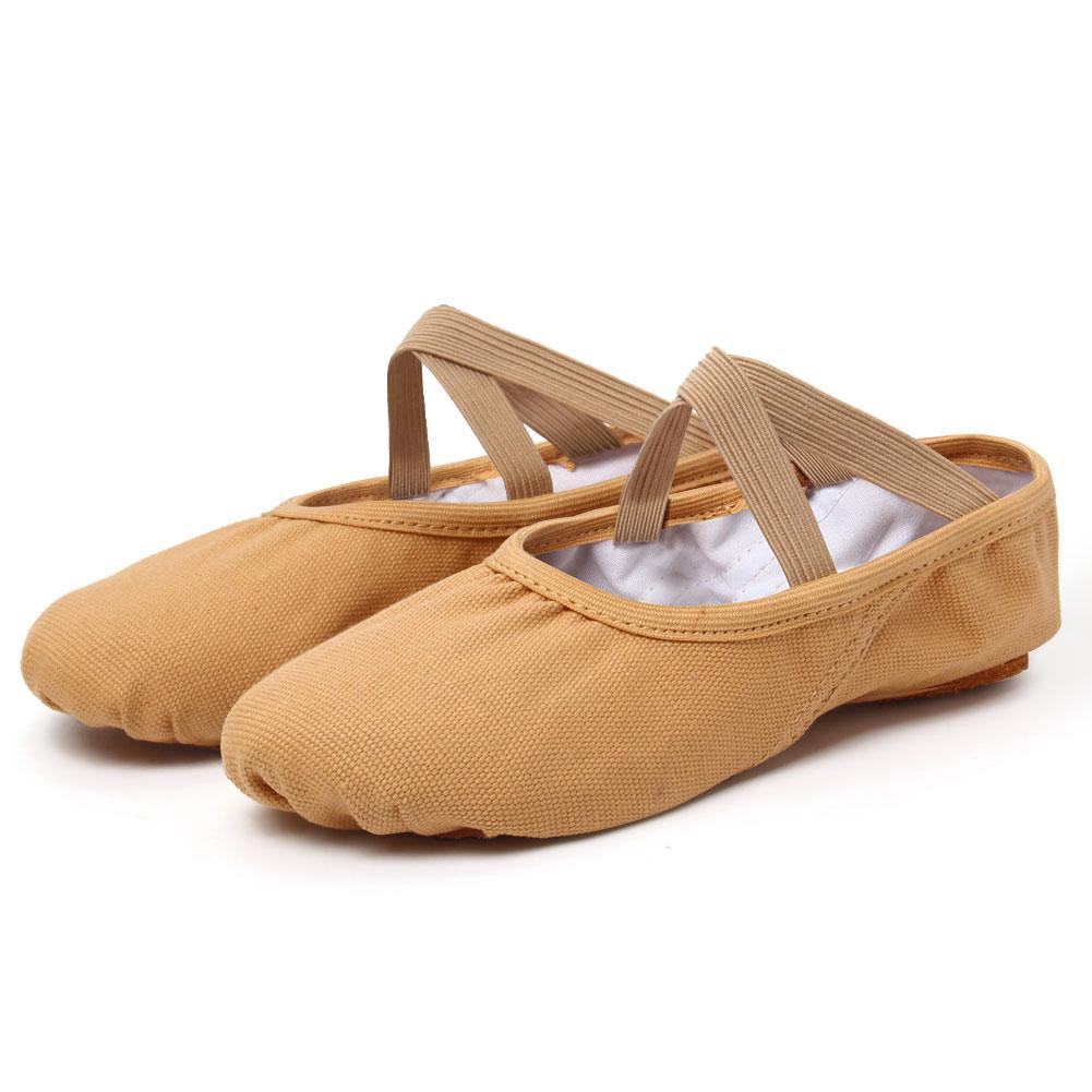 Chaussures de Ballet en toile à semelle souple pour filles, pantoufles de danse, chaussures de ballerine pour enfants, chaussures de danse pour femmes