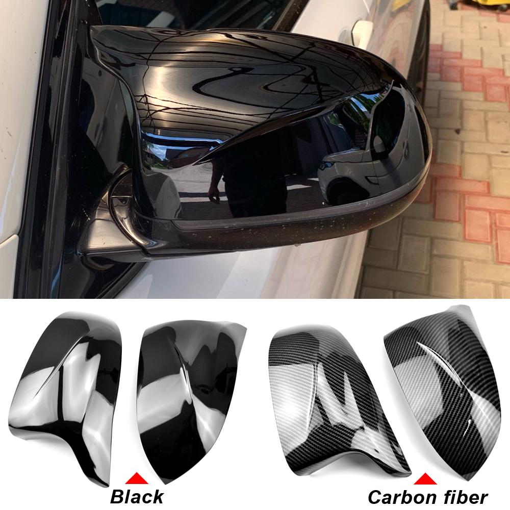 For BMW X3 X4 X5 X6 2014 2015 2016 2017 2018 Rear View Side Mirror Cover F25 F26 F15 F16 Carbon Fiber Pattern