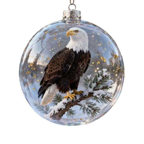 Bird Christmas Tree Ornament Handcrafted Clear Plastic Ball Ornaments with 3D Lifelike Birds Memorial Keepsake Gifts for Holiday Home Decor