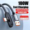 Type-C To Type-C Type C Cable Right Angle Data Transfer Cables Durable 100W Super Charging Cable