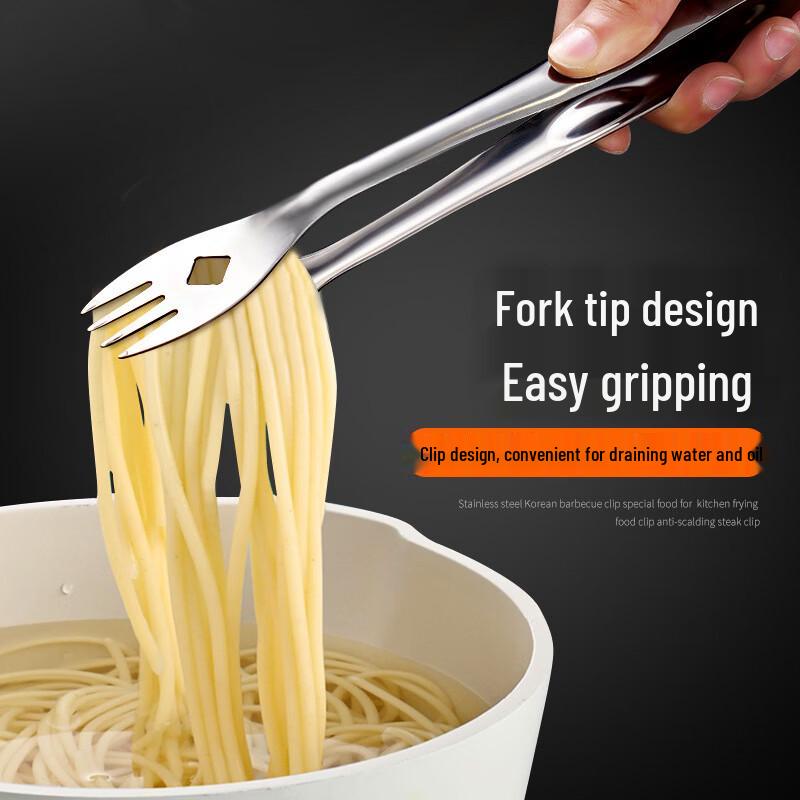 304 Stainless Steel Gold Crown Food Tongs