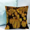 Yayoi Kusama Kürbis Kissenbezug für Wohnzimmer Beidseitig bedruckt Kissenbezug 40x40cm Zierkissenbezüge Dekorative Sofa