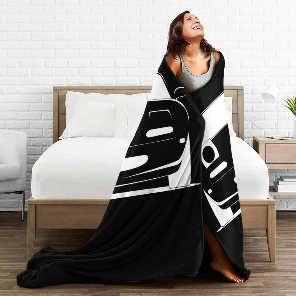 Cute Miata Face Blankets Soft Warm Flannel Throw Blanket Cover for Bed Living Room Picnic Travel Home Sofa